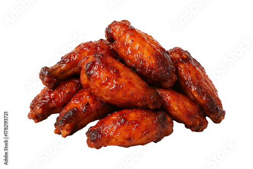 Spicy Chicken Wings Isolated on a Transparent Background