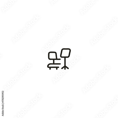 Office Desk and Chair Icon