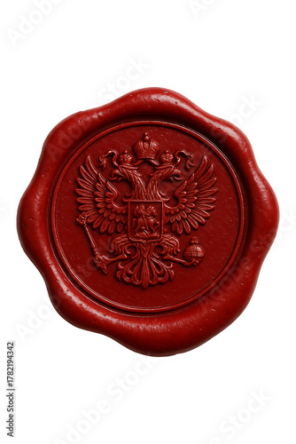 Vintage Wax Stamp Seal Isolated on a Transparent Background