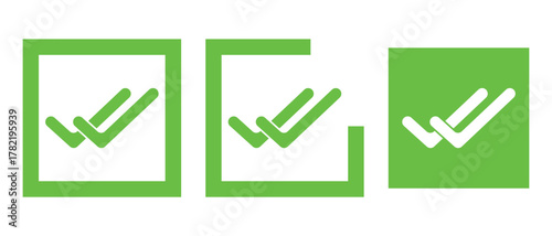 double checkmark icon, double tick and yes icon, checkmark vector illustration of an abstract background