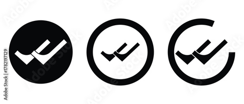 double checkmark icon, double tick and yes icon, checkmark vector illustration of an abstract background