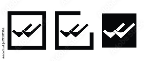 double checkmark icon, double tick and yes icon, checkmark vector illustration of an abstract background