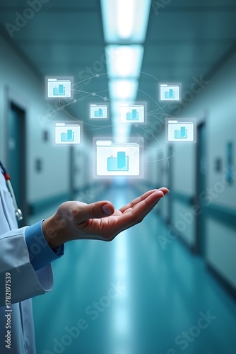 Doctor Interacting with Transparent Digital Health Records