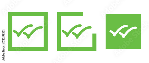 double checkmark icon, double tick and yes icon, checkmark vector illustration of an abstract background