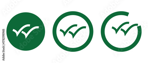 double checkmark icon, double tick and yes icon, checkmark vector illustration of an abstract background