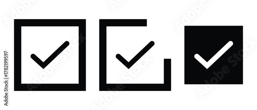 checkmark icon, tick and yes icon, checkmark vector illustration of an abstract background