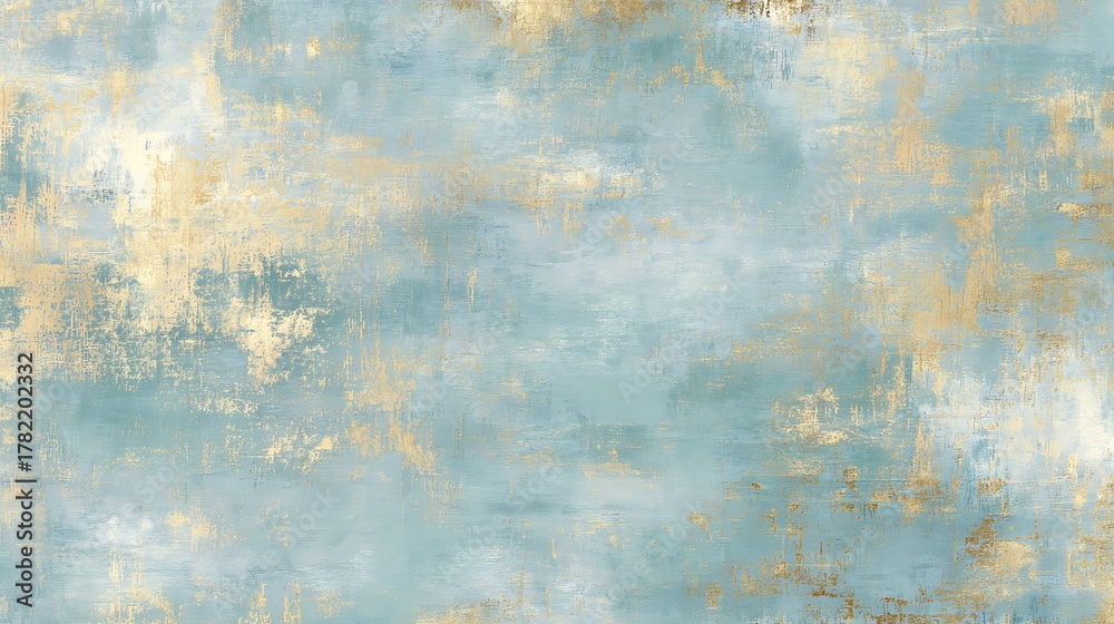 Fototapeta premium Abstract textured background with soft pastel blue beige and yellow brushstrokes creating a gentle ethereal and artistic watercolor effect