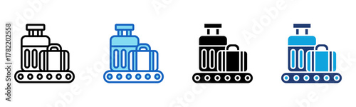 Baggage Claim Icon Multi Style Vector Illustration