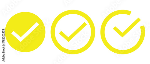 checkmark icon, tick and yes icon, checkmark vector illustration of an abstract background