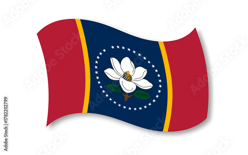 Waving Flag of Colorado Patriotic Symbol of the Centennial State Illustration of a Waving Flag of Colorado. 