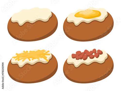 Cartoon Potatoes Illustration Delicious and Nutritious Vegetables