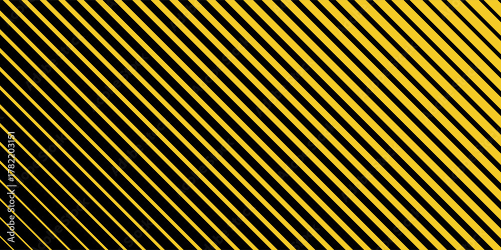 Obraz premium Yellow and black diagonal striped abstract background pattern. Modern geometric line design with dynamic gradient contrast for wallpaper, presentation, poster, banner, and digital graphic projects