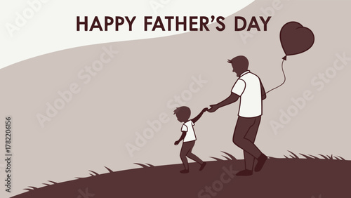 Dad: A Son's First Hero and A Daughter's First Love Silhouette Design