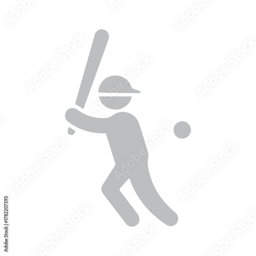 Baseball Player Hitting Ball