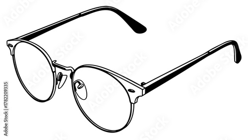 Elegant Eyewear: Sophisticated glasses with a classic design, perfect for adding a touch of intellectualism and style. 