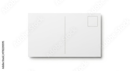 Blank postcard template for design mockup and stationery projects