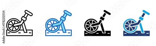 Measuring Wheel Icon Multi Style Vector Illustration
