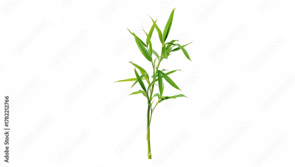 Fototapeta premium Image of Bamboo Against a Plain White Backdrop