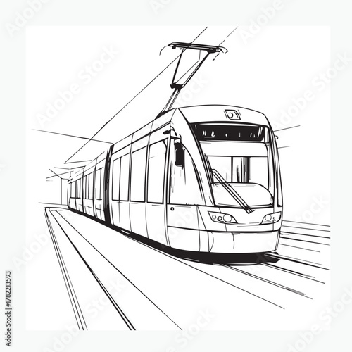 tram in the city