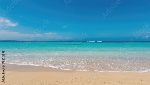 Fototapeta Naklejka Na Ścianę i Meble -  Perspective of a deserted sea shore
