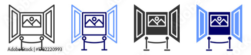 exhibition icon set multiple style