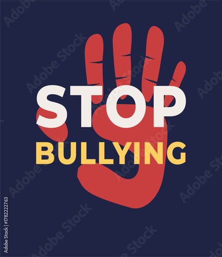International stand up to bullying day flyer illustration