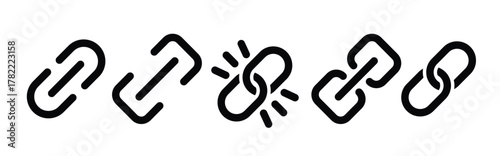 internet url simple line icons set internet url icon vector