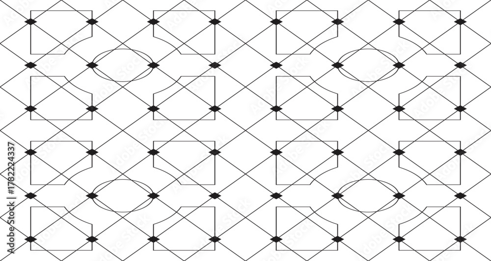 Fototapeta premium set of abstract geometric seamless patterns abstract 