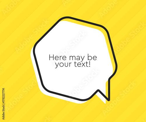 Speech bubble. Space for quote text, frame message