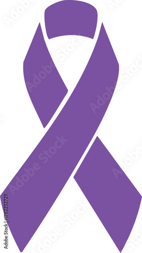 Pancreatic Cancer Purple Awareness Ribbon