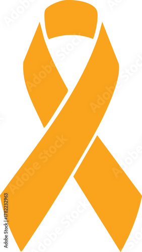 Leukemia Cancer Orange Awareness Ribbon