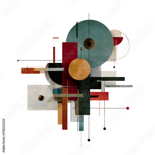 Soft-Colored Abstract Geometric Shapes for Modern Design Projects