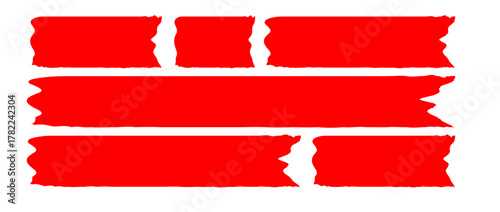 Red Tape on White Canvas: A bold visual metaphor of the bureaucratic maze, rendered with stark simplicity using strips of vibrant red tape over a white background. 