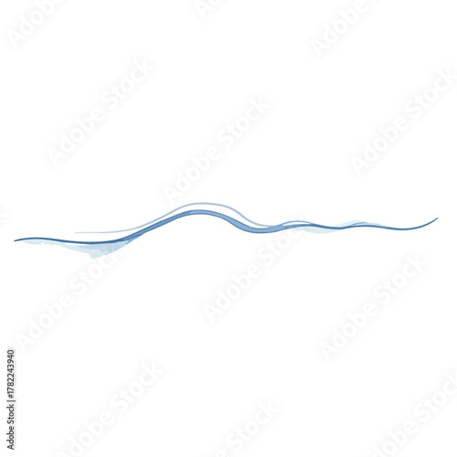 Minimalist Vector Illustration of Wave Lines in Blue for Modern Design