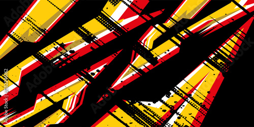 car livery graphic vector with exclusive colors. abstract grunge background design for vehicle vinyl wrap and sports car, racing car, jersey, banner and adventure ready to print.