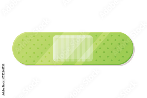 Colorful Medical Plaster or Adhesive Bandage for Injuries Vector Illustration