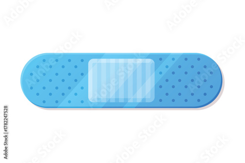 Colorful Medical Plaster or Adhesive Bandage for Injuries Vector Illustration