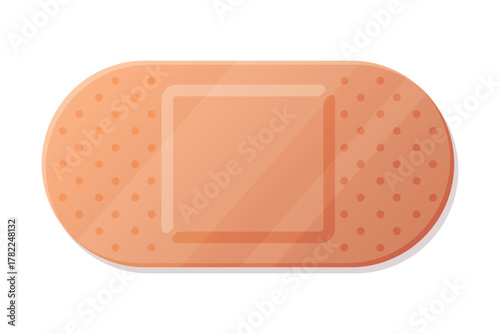 Medical Plaster or Adhesive Bandage for Injuries Vector Illustration