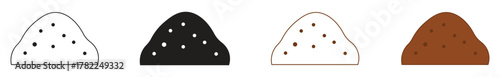 Mound icon symbol collection on white background. Vector illustration.