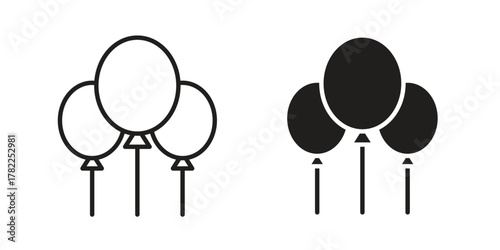 Balloons icon pictogram in trendy outline style. icon, sign or symbol.