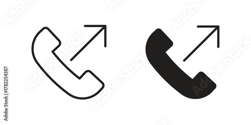 Call outgoing icon pictogram in trendy outline style. icon, sign or symbol.