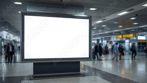 Empty advertising space at the airport, ideal for promotional campaigns