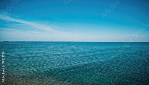 Fototapeta Naklejka Na Ścianę i Meble -  Calm Azure Waters of the Northern Sea