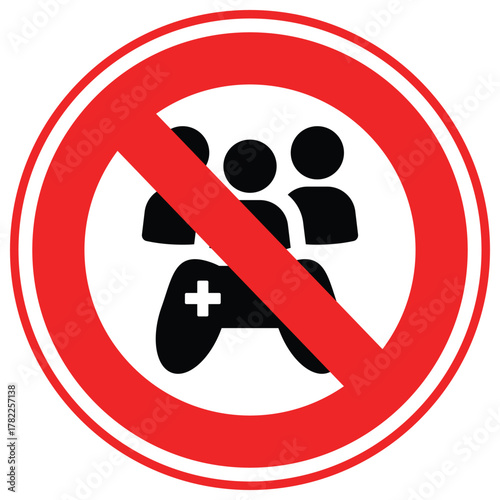 No Multiplayer Vector icon which can easily modify or edit