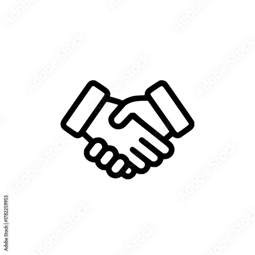 Handshake agreement partnership business deal collaboration cooperation icon vector illustration design element