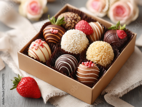 box of wedding chocolate