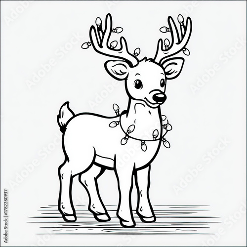 Christmas Lights on a Deer,...