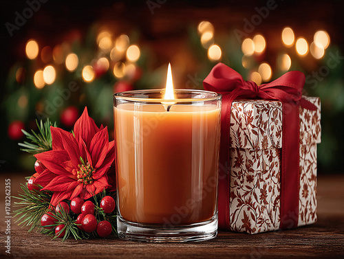 the glow from a Christmas c...