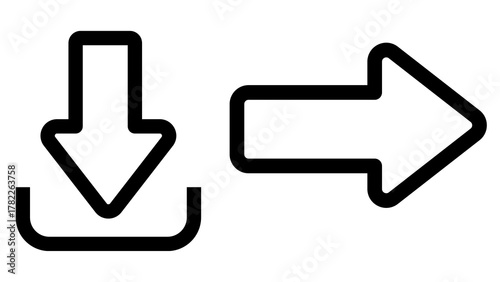 Download and arrow si