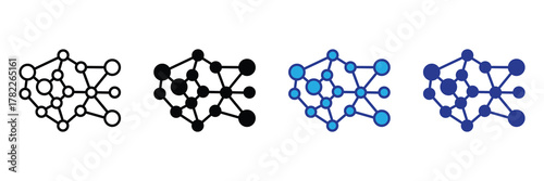 Network structure abstract connection nodes and lines, representing data flow, communication, or system architecture